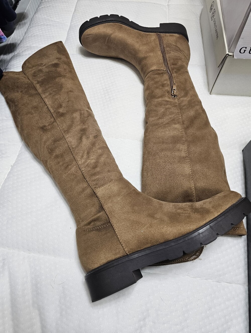 Womens Size 8Women's Brown Suede Over-the-Knee Boots